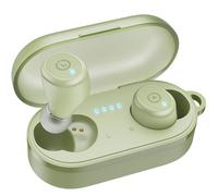 TOZO T10 Mini Auriculares Inalámbricos Bluetooth 5.3 con Control Táctil ORIGX 2.0 Acústico EQ Ajuste 55H Reproducción Soporta Carga Inalámbrica y USB Tipo C IPX8 Verde