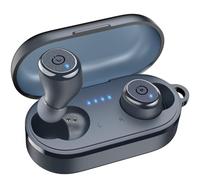 TOZO T10 Mini Auriculares Inalámbricos Bluetooth 5.3 con Control Táctil ORIGX 2.0 Acústico EQ Ajuste 55H Reproducción Soporta Carga Inalámbrica y USB Tipo C IPX8 Azul Claro
