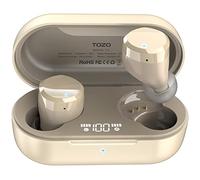 TOZO T12 Auriculares Bluetooth inalámbricos, 48H Auriculares inalámbricos Reducción de Ruido con LED Digital, IPX8 Auriculares Bluetooth inalámbricos EQ Personalizados por aplicación Champagne