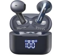 TOZO T21 Auriculares Inalámbricos Auriculares 5.3 con ENC Llamada LED Pantalla 14.2mm Controlador ORIGX 2.0 Acústico EQ Ajuste 44H Reproducción Soporta Carga Inalámbrica y USB Tipo C IPX8 Azul