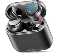 TOZO T6 Auriculares Inalámbricos Bluetooth 5.3 con Control Táctil ORIGX Acústico EQ Ajuste 45H Reproducción Soporta Carga Inalámbrica y USB IPX8 Negro