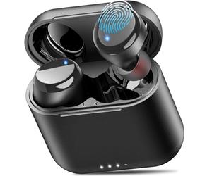 TOZO T6 Mini Auriculares Bluetooth Inalámbricos, Auriculares Inalámbricos Diseño Erogonómico Deporte 50H, IPX8 Auriculares Bluetooth inalámbricos EQ Personalizado por Aplicación