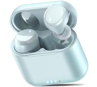 TOZO T6 Mini Auriculares Inalámbricos Bluetooth 5.3 con Control Táctil ORIGX 2.0 Acústico EQ Ajuste 50H Reproducción Soporta Carga Inalámbrica y USB Tipo C IPX8 Azul Claro