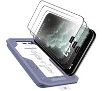 TOZPLTL 3 unidades para iPhone 11 Pro/X/XS Protector de pantalla de cristal blindado [pantalla completa], HD Claridad Auto Instalación Permanente 9H Folie, 0 Burbujas Marco de montaje, Protector de
