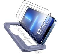 TOZPLTL 3 unidades para iPhone 14 Plus/13 Pro Max Protector de pantalla de cristal blindado [Full Screen], HD Claridad Auto Instalación Permanente 9H Folie, 0 Burbujas Marco de montaje, Protector de