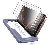 TOZPLTL 3 unidades para iPhone 16 Pro Protector de pantalla de cristal blindado [Full Screen], HD Claridad Auto Instalación Permanente 9H Folie, 0 Burbujas Marco de montaje, Protector de pantalla