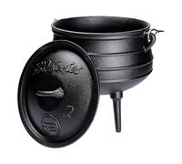 TP barbacoa Potjie Caldera Sudáfrica de hierro fundido brasero holandés con tapa y pies olla de trípode para estofado, accesorios de camping para cocinar al aire libre (Pot 2)