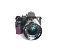 TP genuino hecho a mano de cuero real Media caja de la cámara de la cámara del bolso para Sony M2 A7 II A7R A7S Purple Mark II