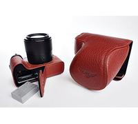 TP Genuino Hecho a Mano de la cámara de Cuero Verdadero de la Cubierta del Caso Completo Bolsa para Canon 24-600mm Lente G3X G3 X Apertura Marrones Color de Fondo