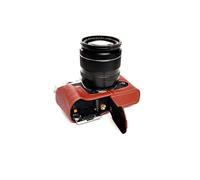 TP Hecha a Mano auténtica de Cuero Real Medio Caso de la cámara Cubierta del Bolso para FUJIFILM X-T30 X-T20 X-T10 Brown Apertura de la Parte Inferior de la versión