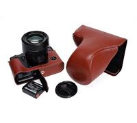 TP Hecha a Mano de Cuero Genuino Real Cámara de Caso Completo de la Cubierta del Bolso para FUJIFILM X-Pro2 Parte Inferior de Color marrón Abierto