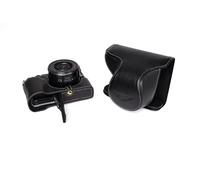 TP Hecha a Mano de Cuero Genuino Real Cámara de Caso Completo de la Cubierta del Bolso para Panasonic GX85 GX80 GX7 II con la Parte Inferior de la Lente X14-42mm Abra Color Negro