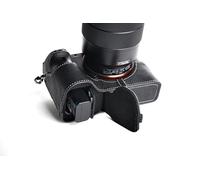 TP hecha a mano genuina piel media cubierta cámara caso bolsa para Sony A7 II A7R M2 A7S Mark II negro apertura inferior versión