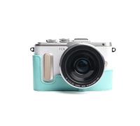 TP Hecho a Mano auténtico Cuero Real Media cámara Caso Bolsa de la cámara para Olympus E-PL8 EPL8 Powerblue