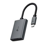 TP-Link Adaptador de Lector de Tarjetas USB 3.0 Tipo C a SD y microSD 3.0, Plug and Play con compatibilidad Universal, velocidades de hasta 5 Gbps, Lectura de Tarjetas duales, Cable Trenzado, Lectura