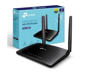 TP-Link Archer MR202 - Router WiFi con SIM, Router 4G LTE WiFi Dual-Band AC750Mbps, 3 Puertos LAN y 1 LAN/WAN, Plug & Play, 2 Antenas LTE Encajables, QoS, Onemesh
