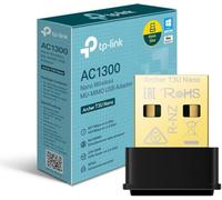 TP-Link Archer T3U Nano - AC1300 Adaptador Wi-Fi Nano USB, Doble Banda 2.4 GHz / 5 GHz,Tecnología MU-MIMO, Compatible con Windows