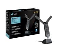 TP-Link Archer TBE400UH - Adaptador USB WiFi 7 BE6500Mbps, Tri-Banda (6GHz/5GHz/2.4GHz), MLO, MU-MIMO, OFDMA, USB 3.0, Seguridad WPA3, Plug & Play, Base para Escritorio, Compatible con Windows 11