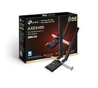 TP-Link AXE5400 - Adaptador PCI Express de Tres Bandas Wi-Fi 6E Bluetooth 5.2 con Dos Antenas, chipset Intel Wi-Fi 6E, Soporte de Perfil bajo Incluido, Seguridad WPA3 (Archer TXE72E)
