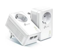 TP-Link AV1000 Juego Powerline Gigabit de 2 puertos con enchufes 2 x adaptador, hasta 1.000 Mbps, estándar Homeplug AV2, Plug & Play