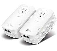 TP-Link AV2000 Powerline Ethernet Adapter TL-PA9020P Kit - Adaptador de Red Powerline con Paso, Filtro de Ruido, MIMO 2x2, 2 Puertos Gigabit, Ethernet sobre alimentación, Plug Pair & Play, Modo de