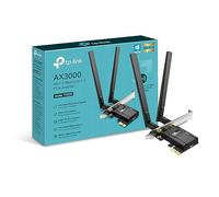 TP-Link AX3000 Adaptador PCIe Wi-Fi 6 Bluetooth 5.2 de doble banda con dos antenas, disipador de calor especializado, 1024-QAM, latencia ultrabaja, chipset Intel® Wi-Fi 6, compatible con Windows 10/11