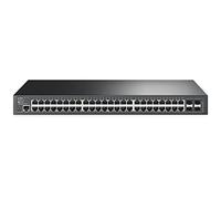 TP-Link Conmutador Gigabit de 48 Puertos | L2 gestionado con Puerto de Consola | 4 Ranuras SFP | Soporta L2/L3/L4 QoS, IGMP y Lag | IPv6 y enrutamiento estático (T2600G-52TS)