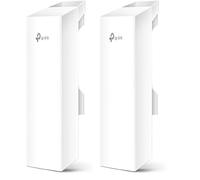 TP-Link CPE210 - CPE de Exterior de 9dBi en 2.4GHz a 300Mbps, 5km+ Punto a Punto Transmisión Inalámbrica, PoE de Suministro Eléctrico y PoE Adaptador Incluido (Paquete de 2)