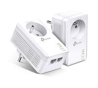 TP-Link CPL 1000Mbps con 2 Puertos Gigabit y Conector Integrado, Caja CPL Kit de 2 - Ideal para Disfrutar del Servicio Multi-TV en casa, Compatible con Todas Las Cajas, TL-PA7027P Kit (FR)