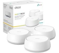 TP-Link Mesh Wi‑Fi Deco BE22 - Wi‑Fi 7 3,6 Gbps, 2× Gigabit, hasta 150 dispositivos (3-Pack)