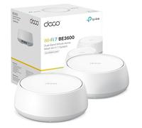 TP-Link Deco BE3600 (2-Pack) - Wi-Fi 7 Mesh Doble Banda hasta 3,6 GB/s, backhaul Combinado inalámbrico y por Cable, MLO, 2 Puertos Gigabit por Unidad, Seguridad HomeShield