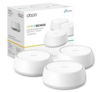 TP-Link Deco BE3600 (3-Pack) - Mesh Wi-Fi 7 de Doble Banda hasta 3,6 GB/s, backhaul híbrido inalámbrico y por Cable, MLO, 2 Puertos multigig de 2,5 GB/s por Unidad, protección HomeShield