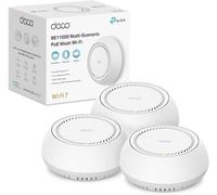 TP-Link Deco BE65-PoE (3-Pack) - Sistema WiFi 7 Mesh BE9300 Tribanda, Router Mesh AX/BE con PoE, 2 Puertos 5GbE, MLO, Cobertura para Todo el Hogar, Montaje en Techo o Pared, HomeShield