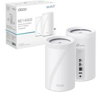 TP-Link Deco BE68 (2-Pack) - Mesh WiFi 7, BE14000Mbps Tri-Band, Canales 320 MHz, Puerto Ethernet 10 Gbps, Alexa, Funciona con Cualquier ISP y módem, MLO, 2 Unidades