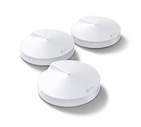 TP-Link Deco M5 (3-Pack) - AC1300 Wi-Fi Mesh, Cobertura hasta 500 m², Doble Banda 2.4 GHz/5 GHz, 2 x Puertos Gigabit por Unidad, CPU de 4 núcleos, función Router y Punto de Acceso, Color Blanco
