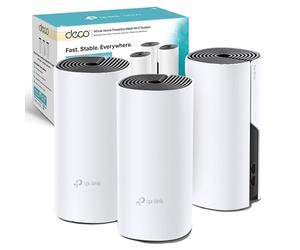 TP-Link Deco P9 Whole Home Powerline Mesh Wi-Fi System, Up to 6000 Sq ft Coverage, Dual-Band AC1200+HomePlug AV1000, Gigabit Ports, Compatible with Amazon Echo/Alexa, Limited Walls Impact, Pack of 3