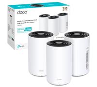 TP-Link Mesh WiFi WLAN Deco PX10 Powerline, Wi-Fi6 Dual-Band AX1500+ AV1000, 3 Puertos Gigabit, Alcance hasta 530 m², Ideal para entornos de Grandes Dimensiones y Paredes Gruesas, gestionado por IA
