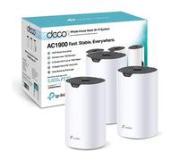 TP-Link Deco S1900 (3-Pack) - Mesh Wi-Fi AC1900, Cobertura de hasta 520 m², se Adapta a Pisos y hogares de Varias Plantas, Modos de Trabajo múltiple, 2 x Puertos Gigabit por Unidad