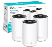 TP-Link Deco XE75 Pro(3-Pack) - WiFi AI Mesh AXE5400, WiFi 6E, 1X Puerto 2.5 Gbps,2X Puerto 1G, Banda 6GHz, Ancho Canal de 160MHz,Cobertura WiFi de 668 m2, Fácil Instalación,hasta 200 Dispositivos