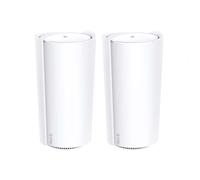TP-Link Deco XE200(2-Pack) - Sistema WiFi 6E Mesh AI AXE11000, Tri-Banda, 2.4Ghz/5GHz/6GHz, óptimo Casas hasta 6 Dormitorios, Modo Ap, 1x Puerto 10Gbps/2x Puerto Gigabit, WPA3, Fácil Configuración