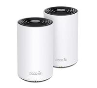 TP-Link Deco XE75 Pro(2-Pack) - WiFi 6E AI Mesh AXE5400 Mbps, 1x Puerto 2.5Gbps,2X Puerto 1 Gigabit, 6GHz,Triple Banda Real, Cobertura de 510 m2, Fácil Instalación,hasta 200 Dispositivos