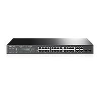 tp-link jetstream 24-port 10100 mbps + 4-port gigabit smart switch with 24-port poe+ tl-sl2428p