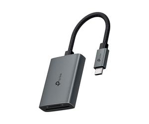 TP-Link Lector de tarjetas SD USB C, lector de tarjetas de memoria de doble ranura 3.0 tipo C, adaptador de cámara de aluminio de 5 Gbps, compatible con SD Micro SD SDXC SDHC UHS-I para iPhone 16/15