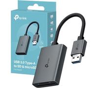 TP-Link Lector de Tarjetas USB 3.0 de Memoria SD/Micro SD con diseño portátil para TF, SDXC, SDHC, MS, MMC, MSXC, hasta 200 MB/s, Lectura/Escritura simultánea, Compatible con Windows y Mac OS