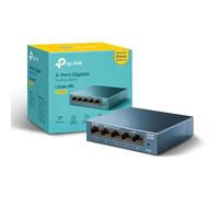 TP-Link LS105G 5-Port Desktop/Wallmount Gigabit Ethernet Switch, Splitter, Plug & Play, Desktop, Steel Case,Black