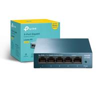 TP-Link LS105G - Switch Ethernet Gigabit 5 Puertos, Switch no gestionado de Escritorio, Carcasa metálica, tecnología Green Ethernet, QoS, Plug & Play