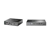 TP-Link Omada - Controlador Cloud (Gestión Centralizada para Todas EAPs Omada, No Extra Coste, PoE de Suministro eléctrico, Puerto de USB (OC200)) Negro & Router una Sola Banda GIGABIT Multi-WAN VPN
