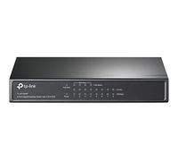 TP-Link PoE Switch 8-Port Gigabit, 4 PoE+ Puertos de hasta 30 W para Cada PoE Puerto y 64 W para Todos PoE Puertos, Carcasa Metálica, Plug and Play, para Vigilancia IP y Punto de Acceso(TL-SG1008P)