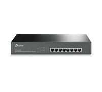 TP-Link PoE Switch 8-Port Gigabit, 8 802.3af/at PoE+ Ports up to 30 W For Each PoE Port and 153 W For All PoE Ports, Metal Casing, 13 Inch RackMount/Desktop(TL-SG1008MP)