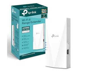 TP-Link RE700X - Repetidor WiFi 6 AX3000, Doble Banda, Puerto GE, EasyMesh | Amplificador de Señal WiFi. Ancho de Banda de 160 MHz. Modo Punto de Acceso. Botón WPS para Configuración Fácil. App Tether.